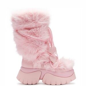 NIB 11 KOI Footwear KAWAII SASQUATCH FLUFFY SNOW BOOTS, Pink